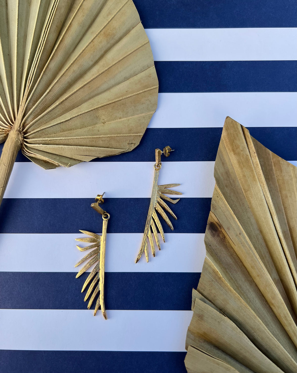 Split Palmetto Frond Earrings