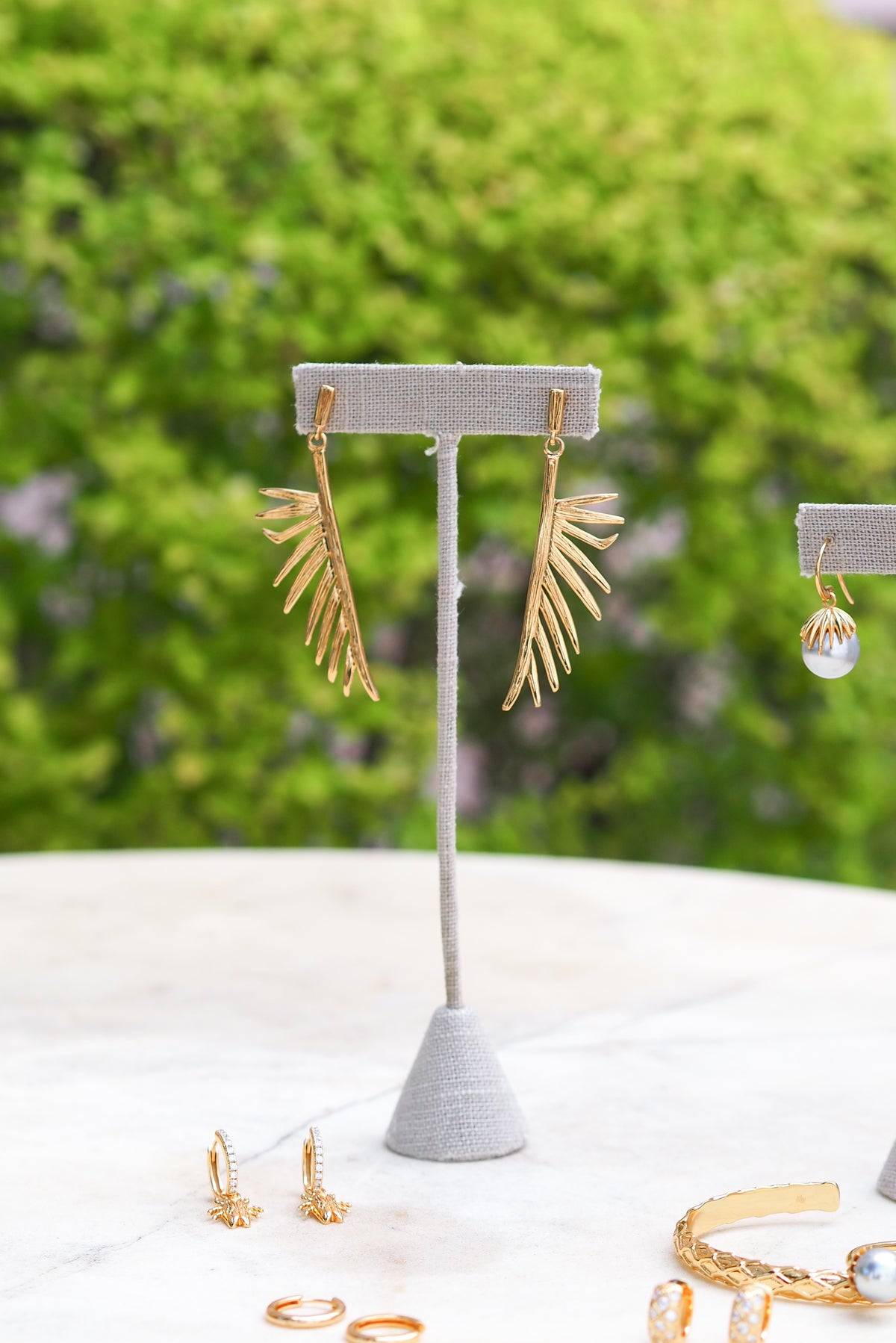 Split Palmetto Frond Earrings
