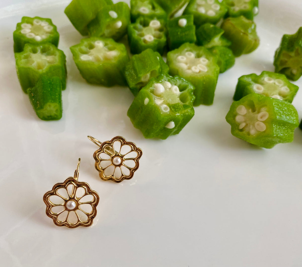 Okra Drop Earrings