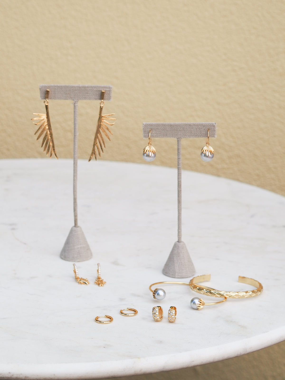 Split Palmetto Frond Earrings