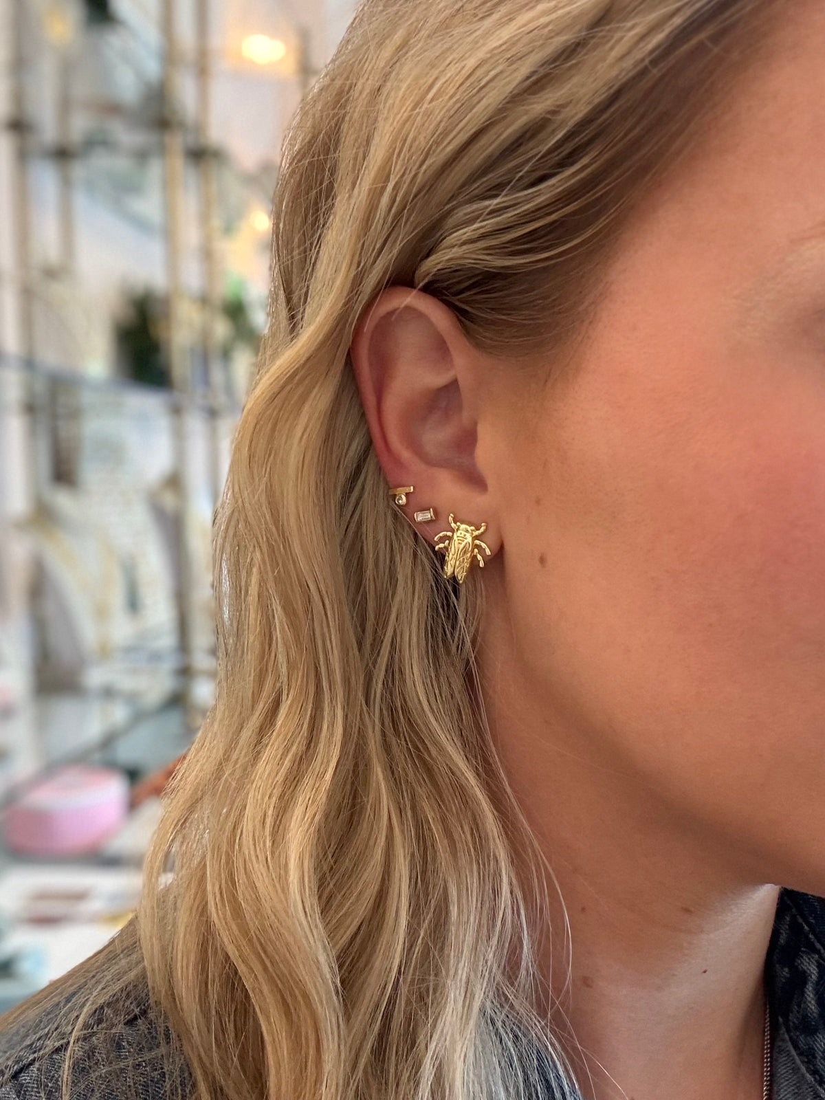 Baby Bug Stud Earrings