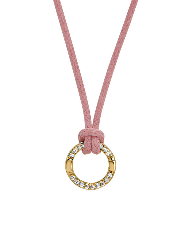 Petal Pink Charm Cord Necklace