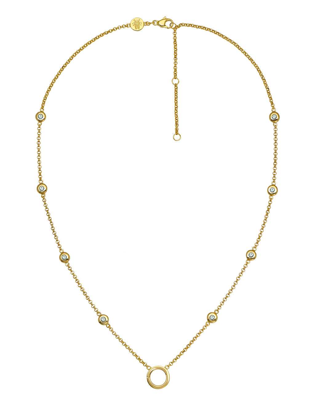 blue topaz charm necklace