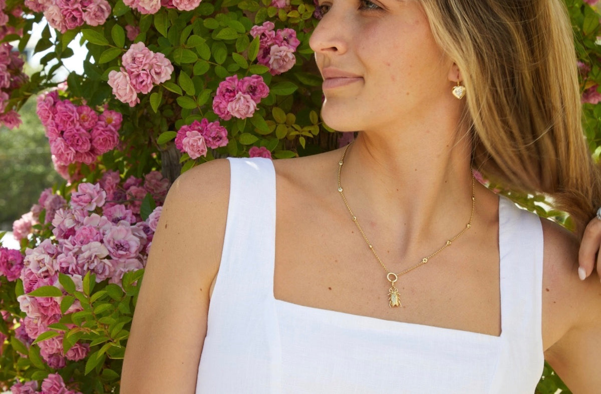 blue topaz charm necklace2
