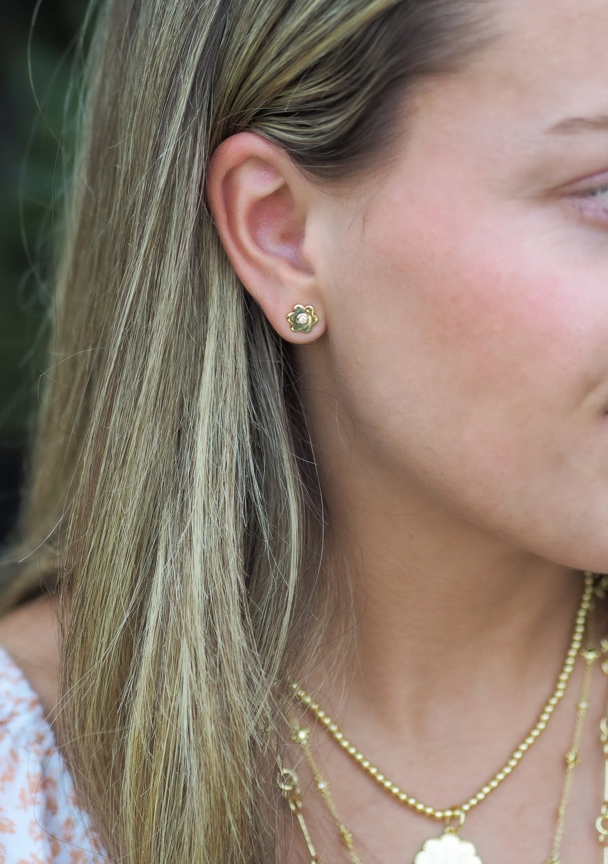 cz daisy studs