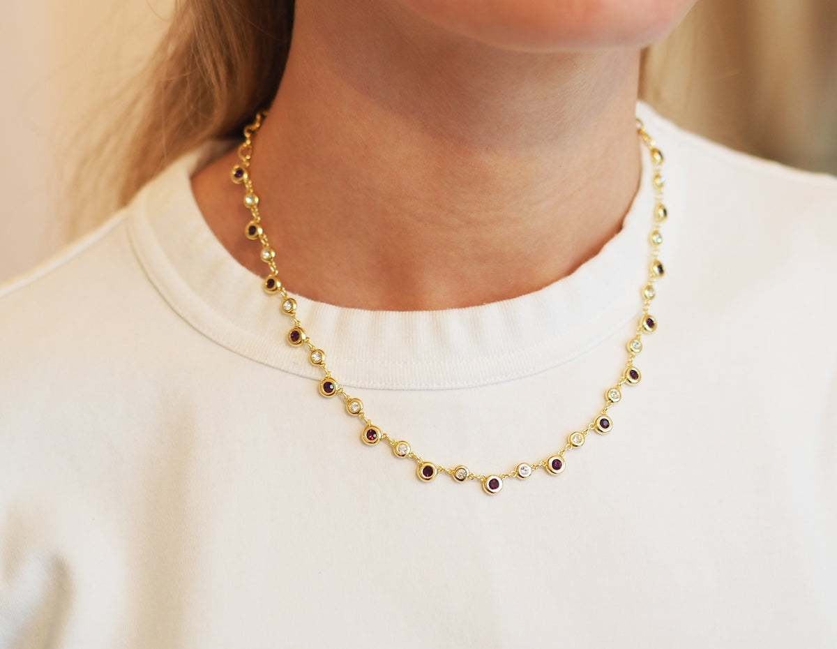 february birthstone bezel necklace2
