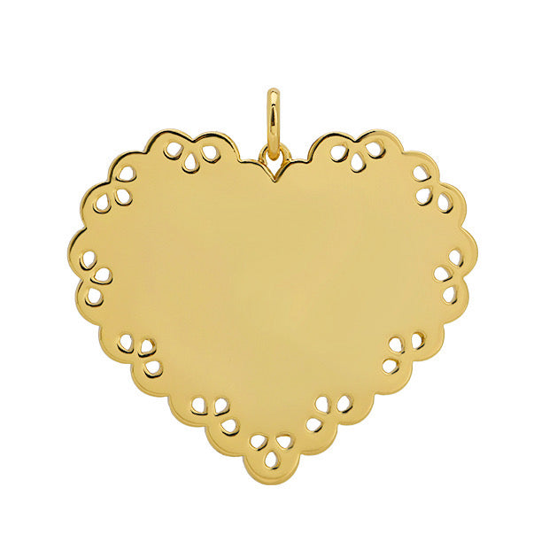 lace heart pendant