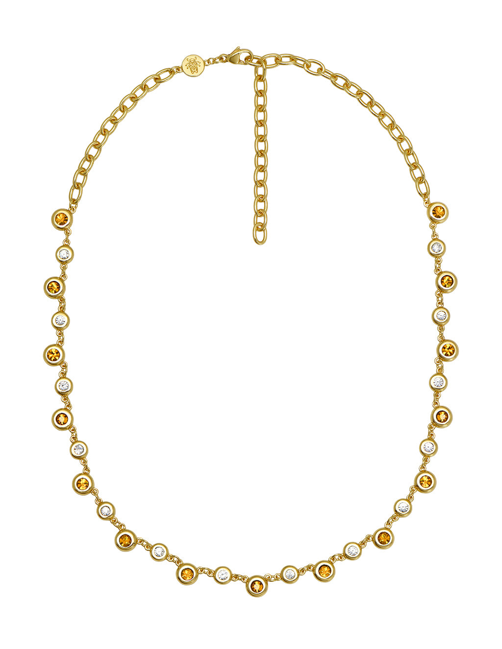 november birthstone bezel necklace