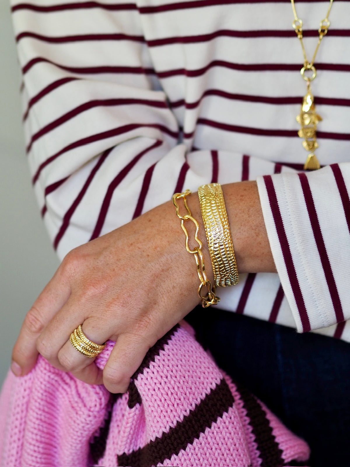 peanut texture bands and bracelets