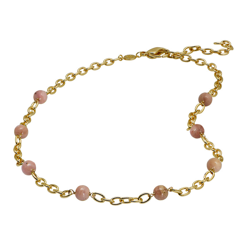 rhodochrosite thick cable chain