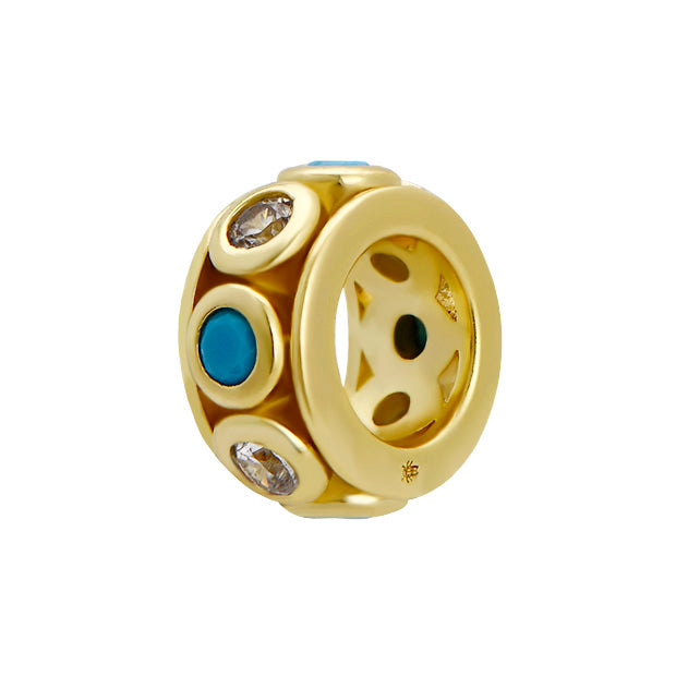 turquoise charm spacer