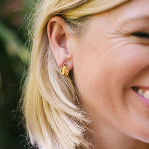 Tiny Goldbug Stud Earring