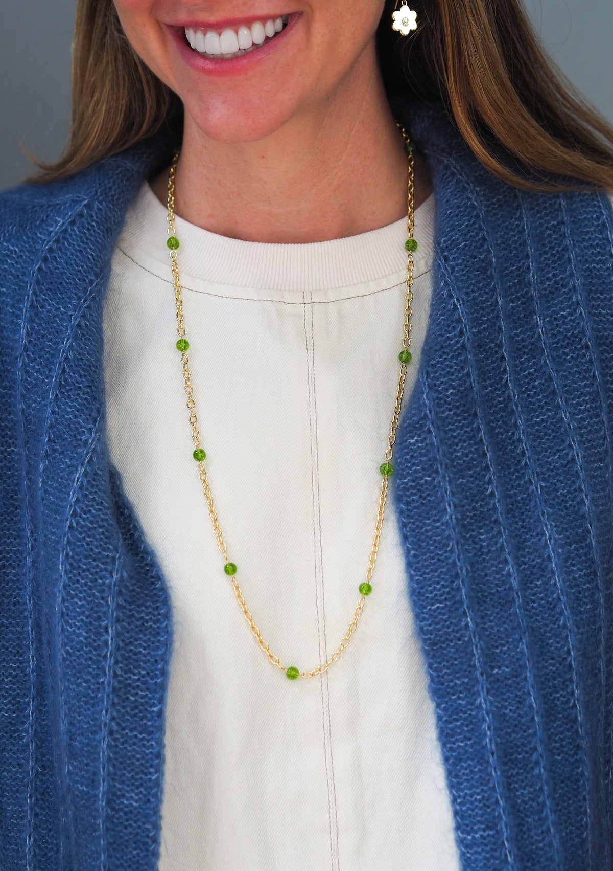 Peridot Thick Cable Chain - 30 Inches