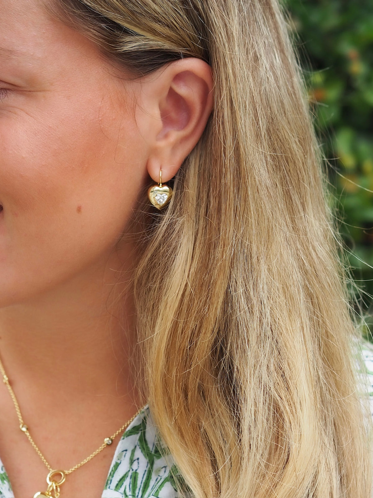 Puffy Heart Drop Earrings