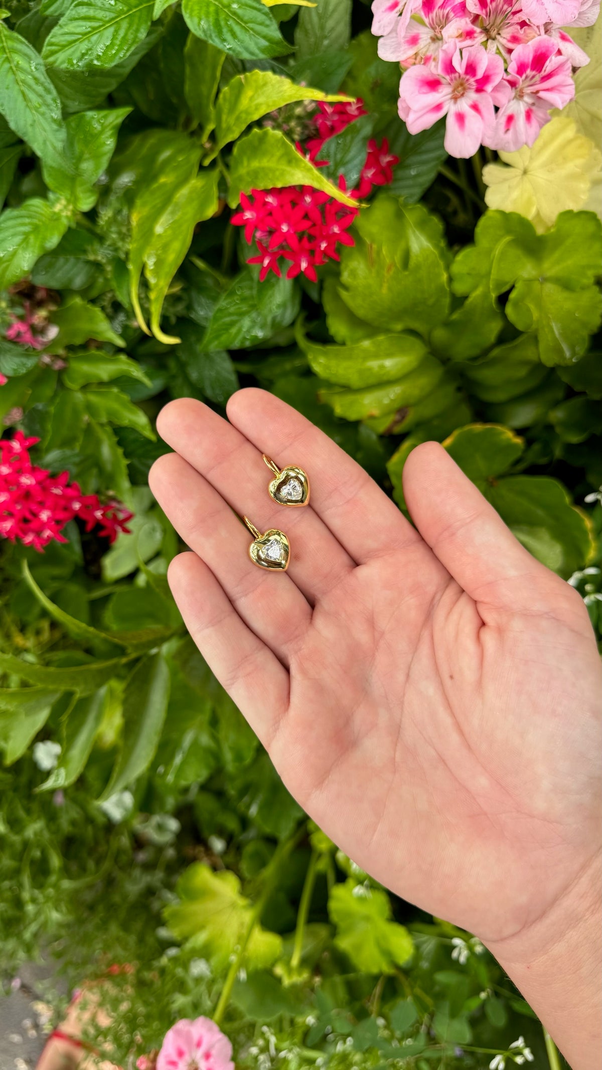 Puffy Heart Drop Earrings