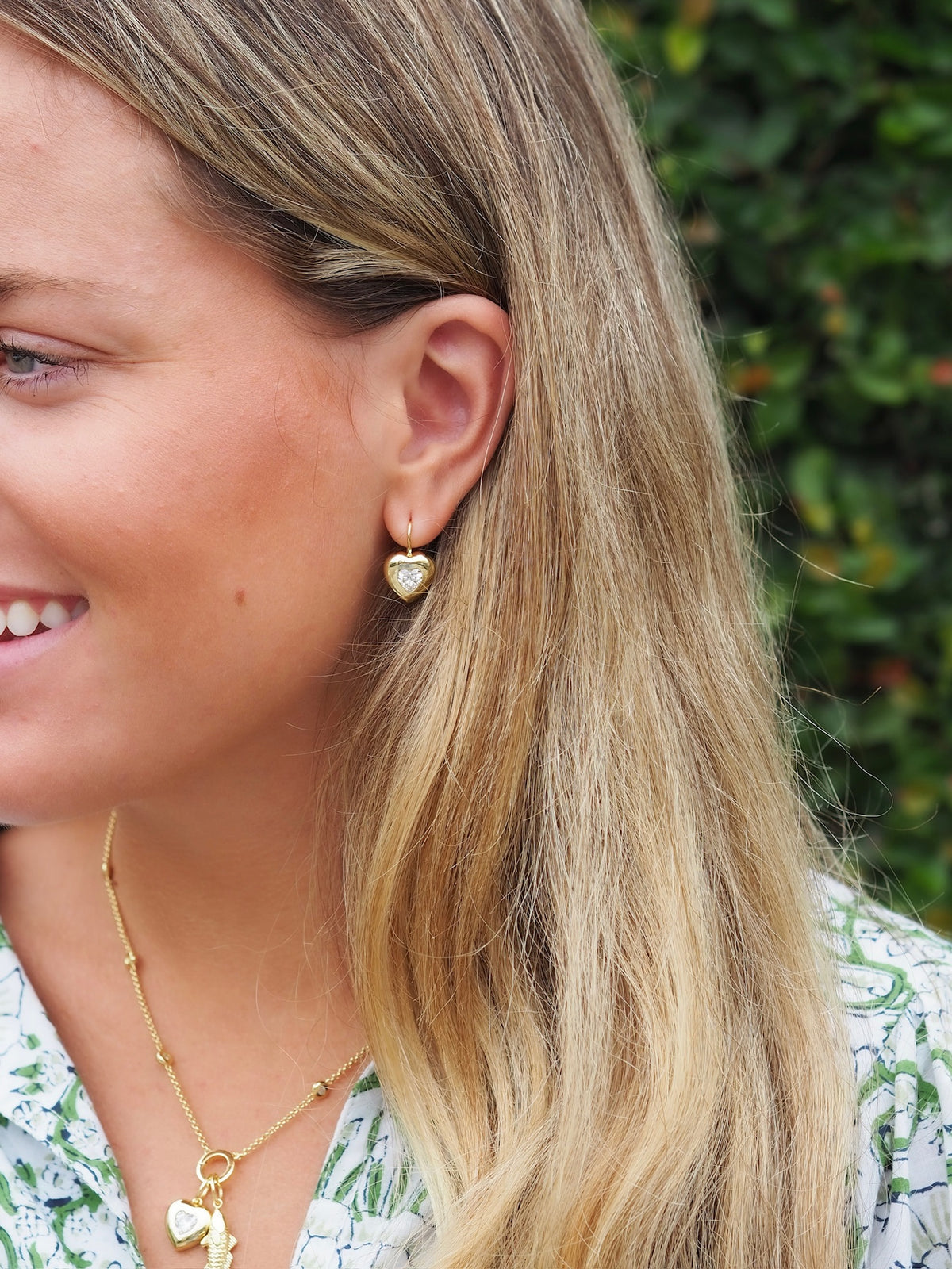 Puffy Heart Drop Earrings