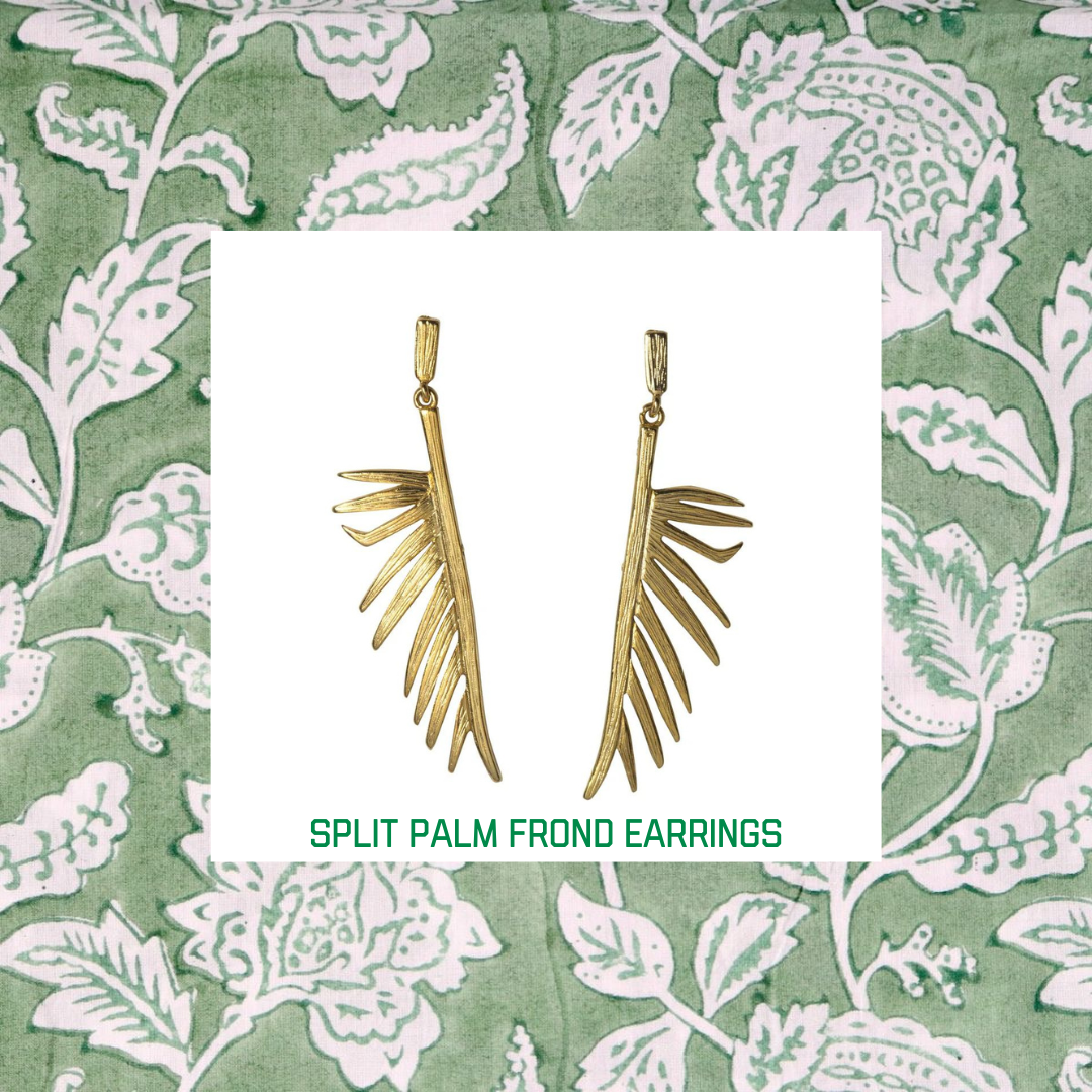 Split Palmetto Frond Earrings