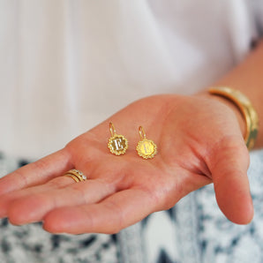 Engravable Scalloped Earrings