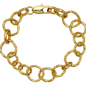 Hammered Link Chain Bracelet