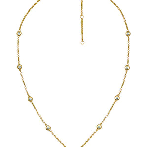 Blue Topaz Charm Necklace