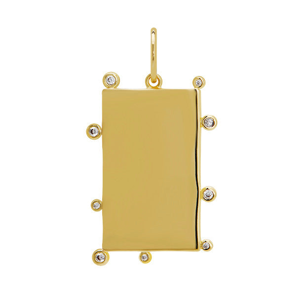 Engravable Sprinkle Rectangle Charm