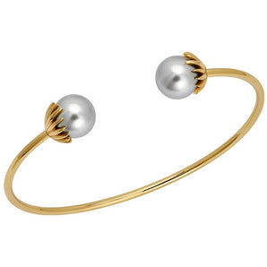 Pearl Palm Frond Bangle