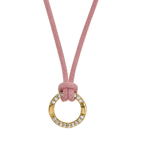 Petal Pink Charm Cord Necklace