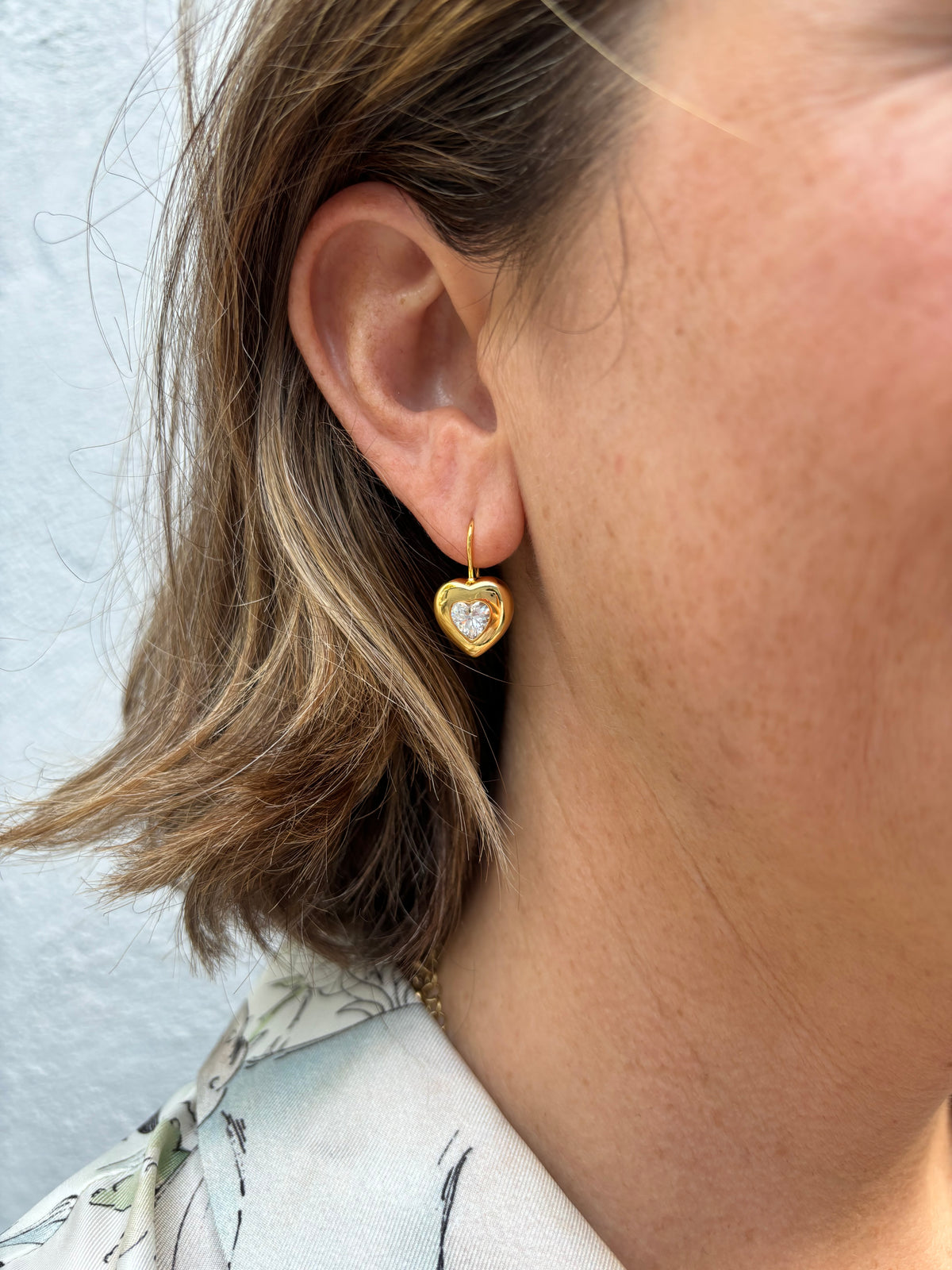 Puffy Heart Drop Earrings