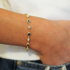 December Birthstone Bezel Bracelet