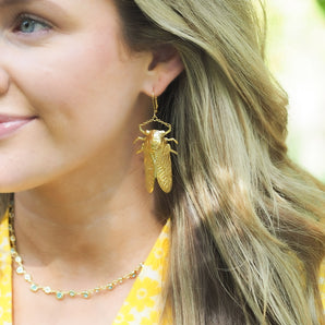 Goldbug Drop Earrings