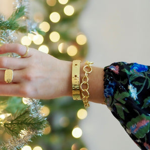 Hammered Link Chain Bracelet