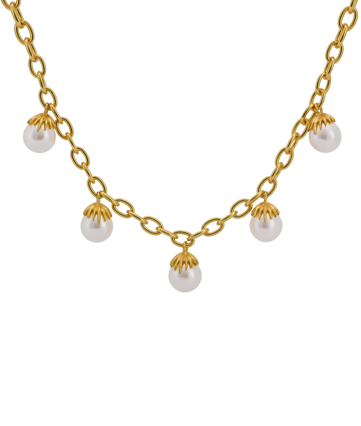 Palm Pearl Station Necklace