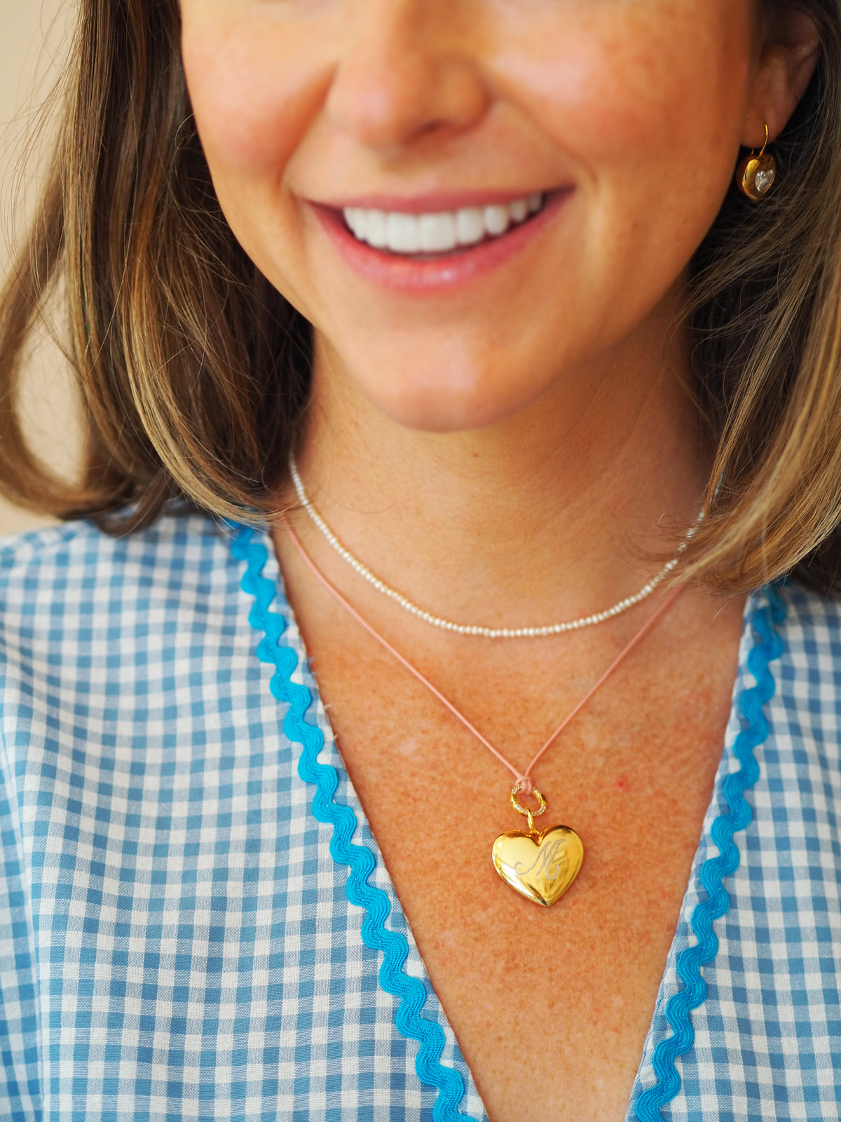 Petal Pink Charm Cord Necklace1