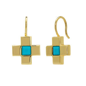 Turquoise Cross Drops