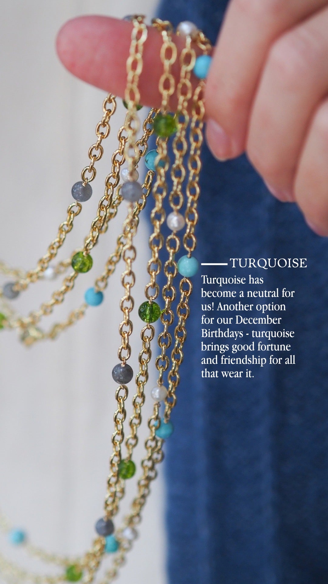 Turquoise Thick Cable Chain-30 Inches
