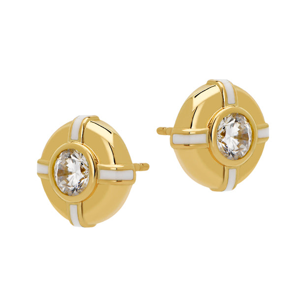 cz life ring studs