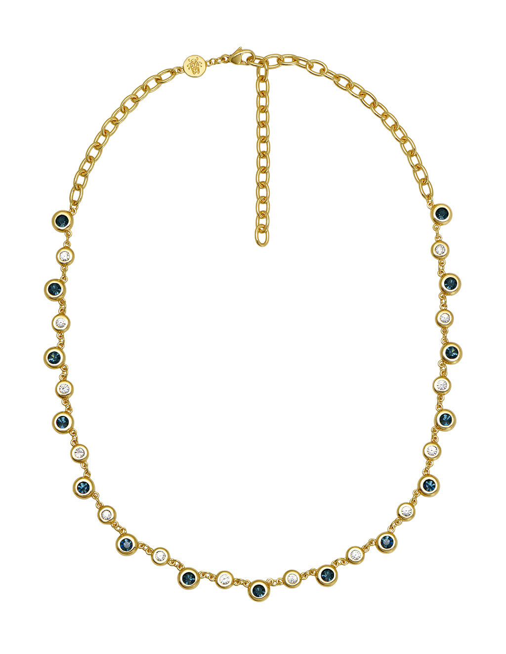december birthstone bezel necklace