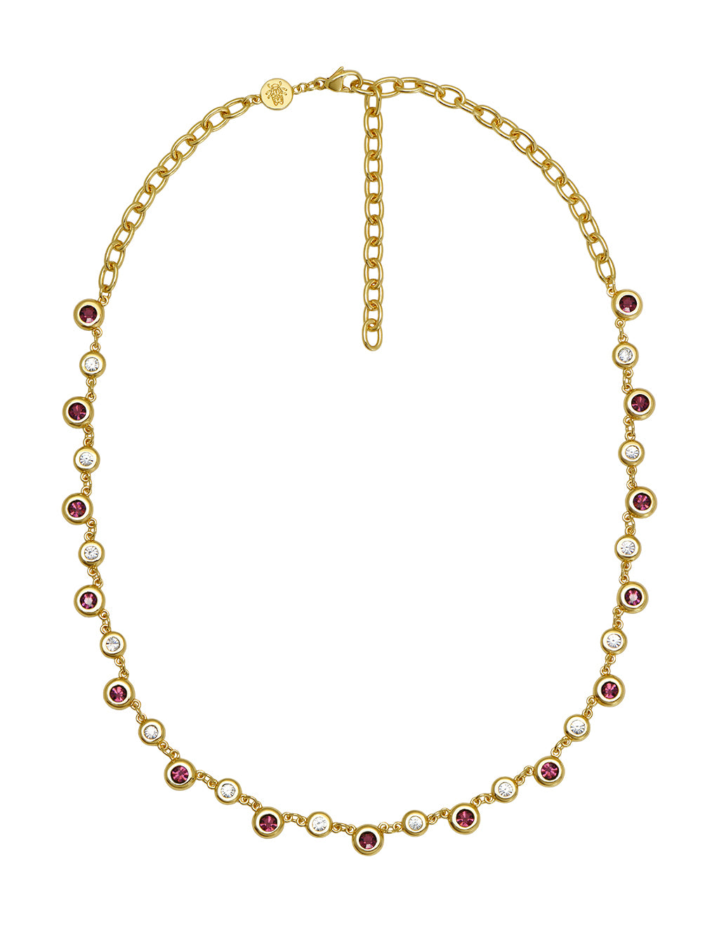 february birthstone bezel necklace