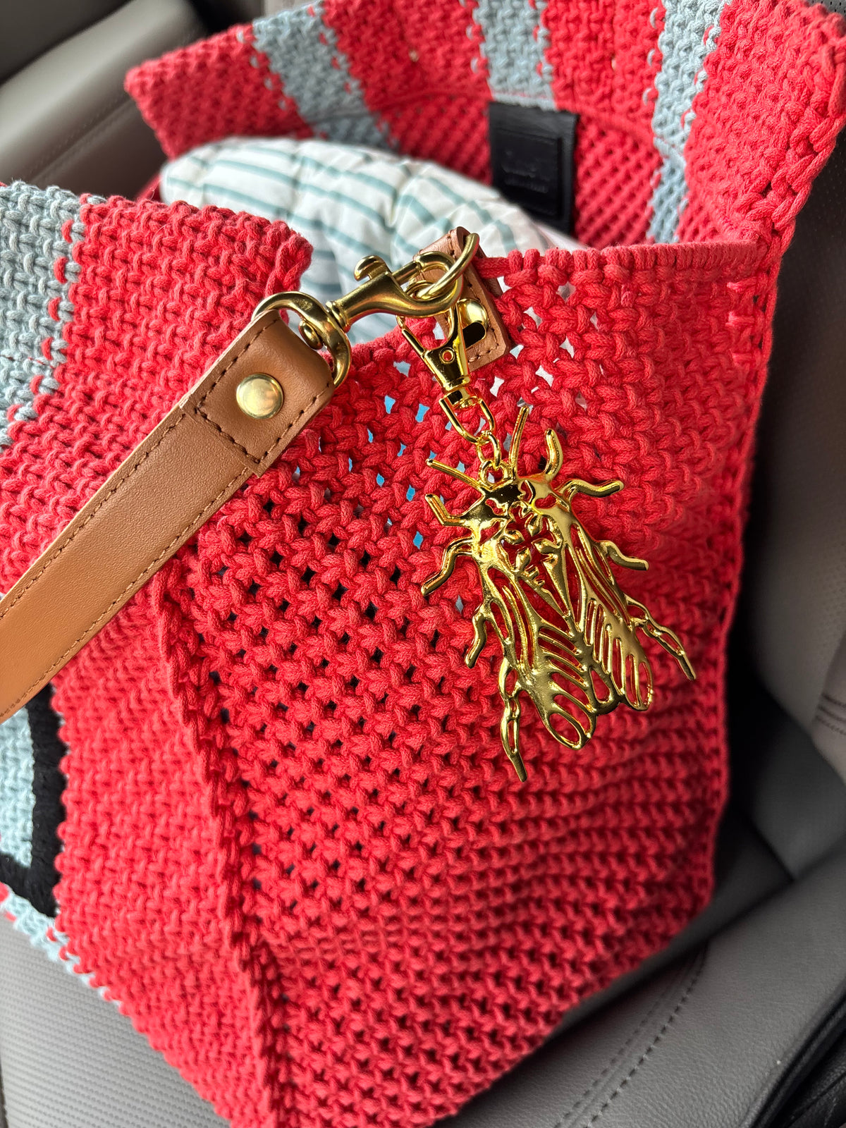 goldbug keychain on bag