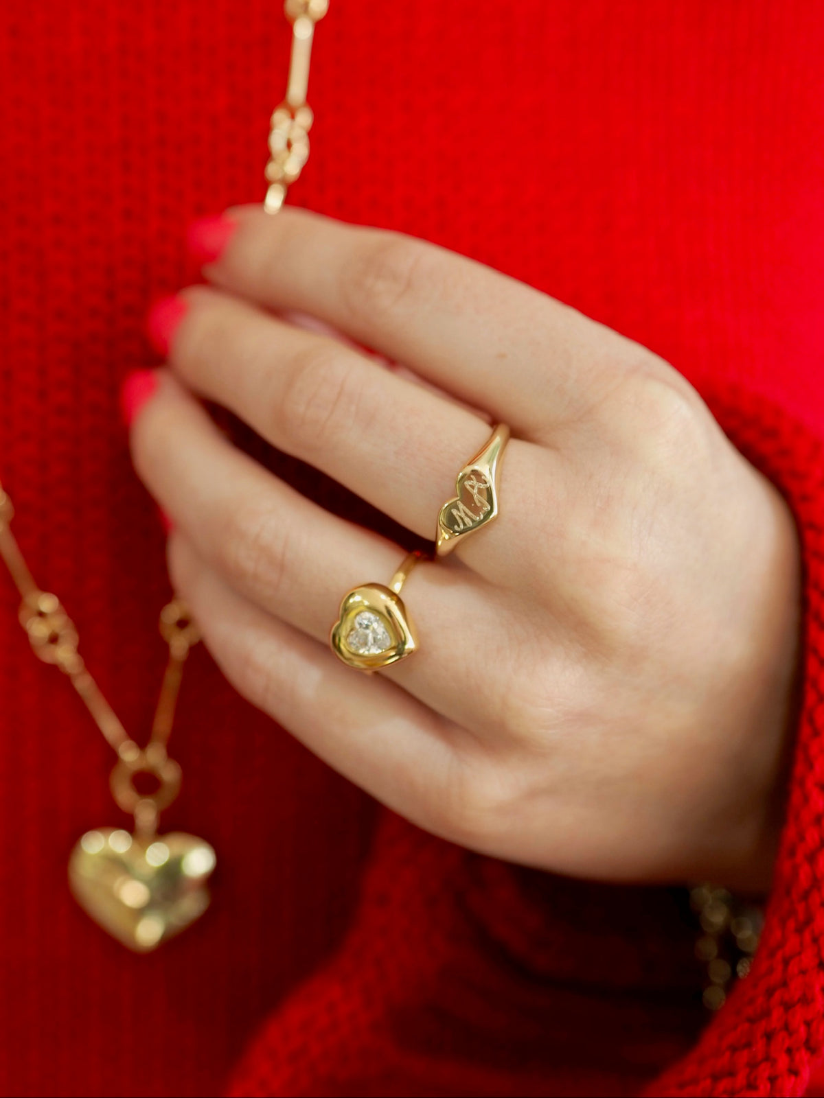 heart rings