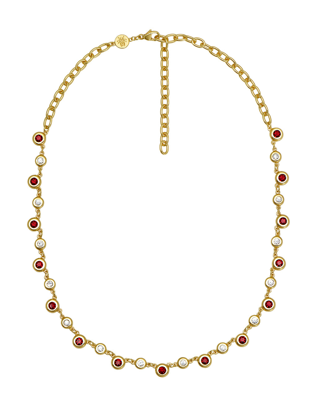 january birthstone bezel necklace