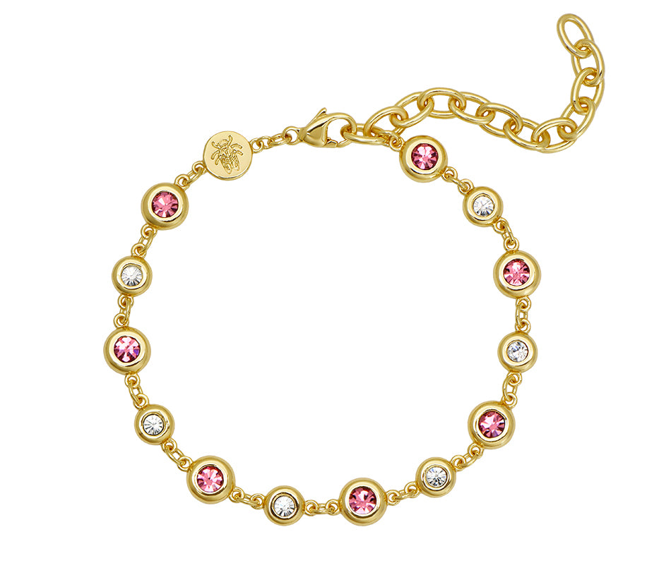 october birthstone bezel bracelet