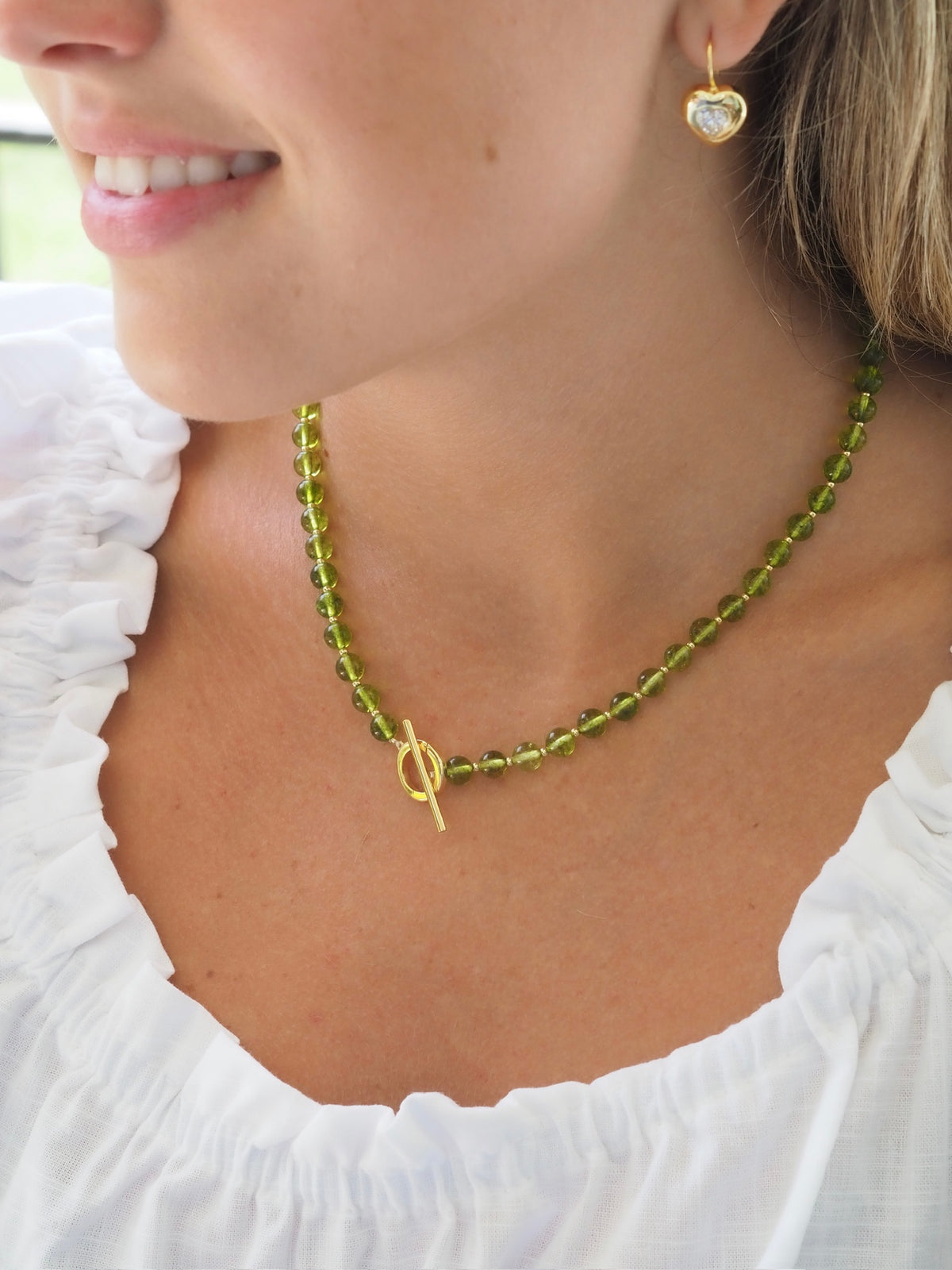 peridot gemstone toggle charm necklace1