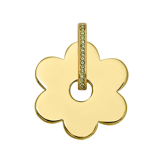 peridot spinning daisy charm
