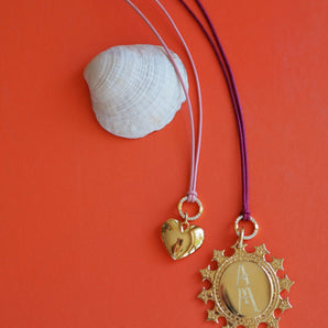 Petal Pink Charm Cord Necklace