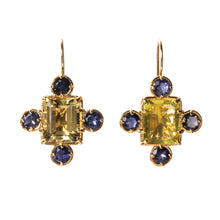 Load image into Gallery viewer, Hold My Hand Drops - Lemon Citrine &amp; Iolite
