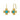 turquoise cross drops