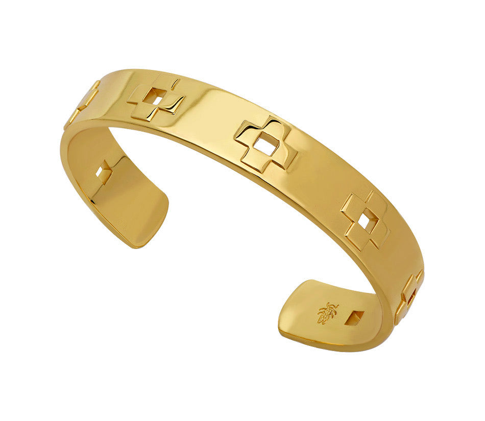 wide cross bangle