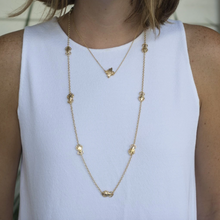 Load image into Gallery viewer, Long Goldbug Station Necklace
