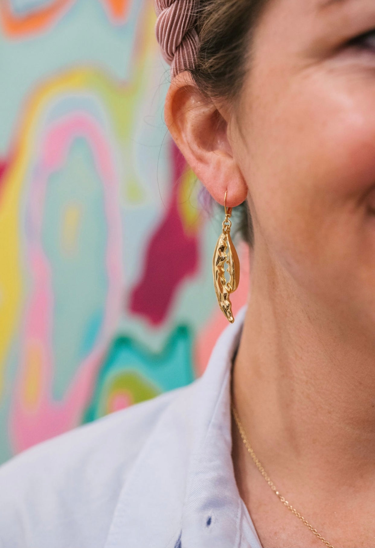 Goldbug Stayin' Alive Clip On Earrings